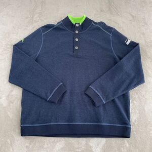 TOMMY BAHAMA NFL Scrimshaw Pullover Sweatshirt Men XL Blue Seattle Seahawks NWOT
